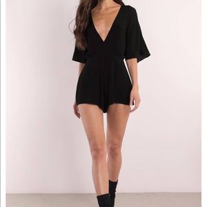Low-Cut Tobi Black Romper